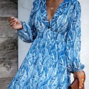 VICI Dolls Dress (Seascape Ruffle) Blue